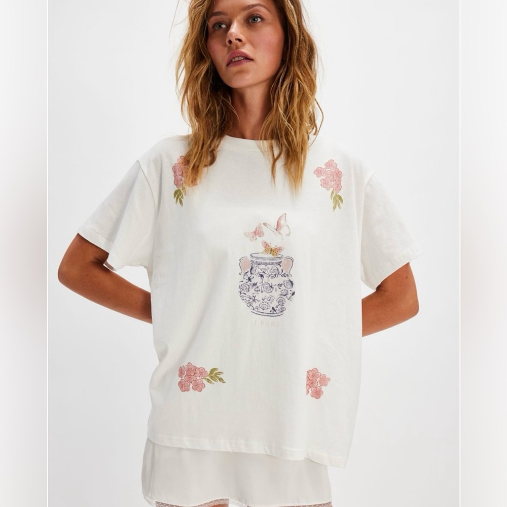 NWT FREE PEOPLE X FOUND FLOWER POT TEE